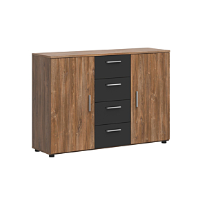Commode MARTINA 2 - Chêne / Noir Commodes