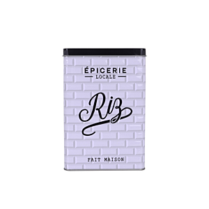 Boîte À Riz Métal Embosse Brooklyn - Blanc / Noir