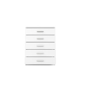 Commode PANAMA Avec 5 Tiroirs - Blanc Commodes rangements