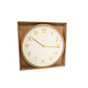 Horloge Murale 30,5x30,5x4,4cm - Jaune