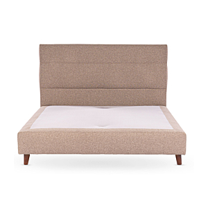 Lit Tapissé NEW MARSILIA En Tissu - Taupe