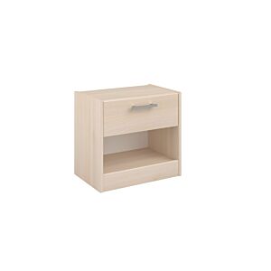 Table De Chevet CHARLY 1 Tiroir Avec 1 Niche - Chêne / Blanc Promos printemps