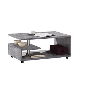 Table Basse BAILEY - Béton/Gris clair