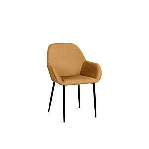 Fauteuil GIULIA En Velours Côtèle 59x44,5x84cm - Moutarde