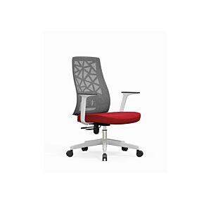 Fauteuil Sénateur BEIRUT - Gris / Rouge