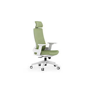 Fauteuil Président BARI - Vert / Blanc