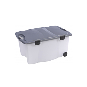 Boîte À Rouleaux 80x52x41cm - Gris / Blanc Boites de rangement