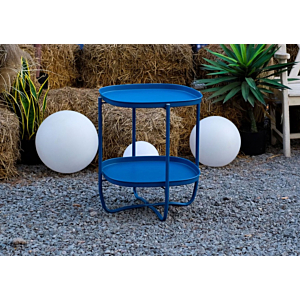Table D'Appoint Carré PIPA Avec 2 Étagères - Bleu
