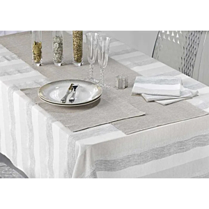 Lot De 3 Serviettes De Table ELDORA - Gris / Argent