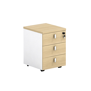  Caisson TWENTY-NINE 3 Tiroirs - Erable / Blanc
