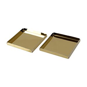 Set De 2 Mini Vide Poches Carré - Doré Bibelots