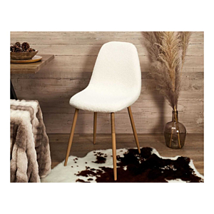 Chaise Bouclette FREYA - Blanc