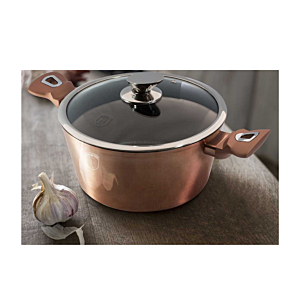 Set Cuisson De 3 Pièces Avec 2 Couvercles - Rose Gold