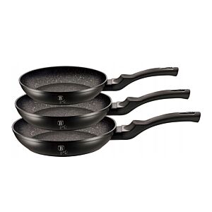 Set De 3 Poêles À Frire - Rose / Noir Cuisson et préparation