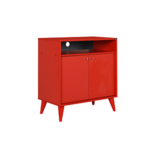 Meuble Multifonctions LONDON 2 Portes + Niche - Rouge