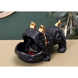 Sculpture Céramique Bulldog - Noir 