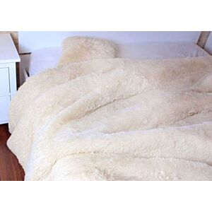 Couvre Lit Poils Longs - Beige Parure de lits