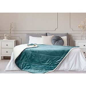 Couvre-Lit Flanelle SHERPA - VERT Parure de lits
