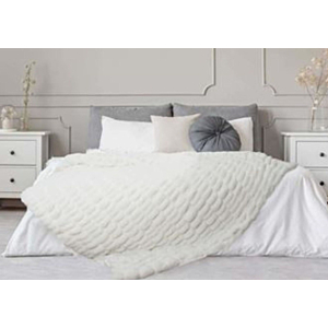 Plaid Imitation Fourrure Luxury - Blanc