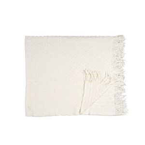 Plaid Chenille Torsade - Blanc Crème Plaid et couvertures