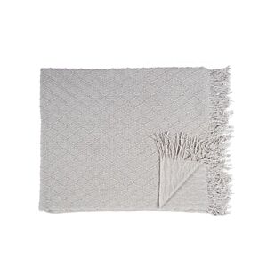 Plaid Chenille Torsade - Gris Plaid et couvertures