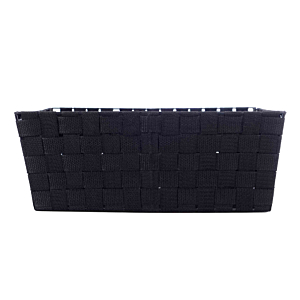 Panière Dressing Tressée 31,5x39x15cm - Noir