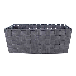 Panière Dressing Tressée 31,5x39x15cm - Gris