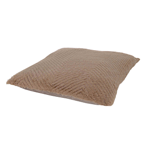 Coussin Embossé 45x45cm - Marron Clair