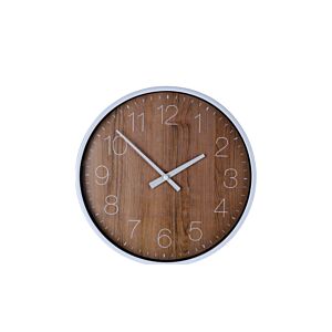 Horloge Murale En Bambou - Marron / Blanc Horloges