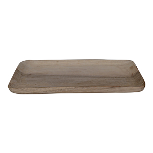 Plateau Artisanal Bois 30cm - Marron