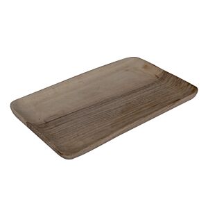 Plateau Artisanal Bois 30cm - Marron Serviteurs