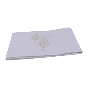 Nappe Artisanale Brodée Étoile 250x150cm - Blanc