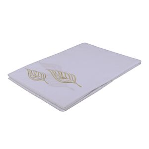 Nappe Rond Artisanale Brodée Étoile 200cm - Blanc Nappe et serviettes