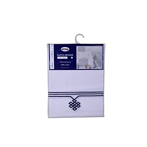 Nappe Carrée Brodée Moucharabi 200x200cm - Blanc Nappe et serviettes