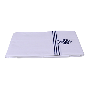 Nappe Carrée Brodée Moucharabi 200x200cm - Blanc