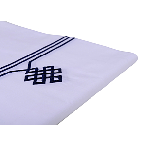 Serviette Artisanale Brodée Moucharabi 6 Pièces 40x40cm - Blanc