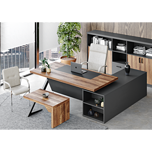 Bureau Directionnel Gauche OSCAR Z - Chêne / Gris
