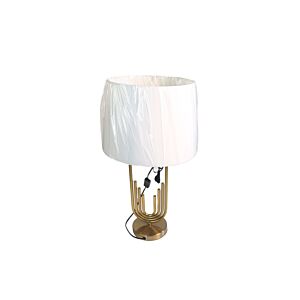 Lampe De Table Métal 33x57cm - Blanc / Doré Lampe de table
