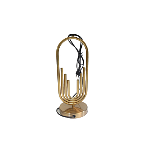 Lampe De Table Métal 33x57cm - Blanc / Doré