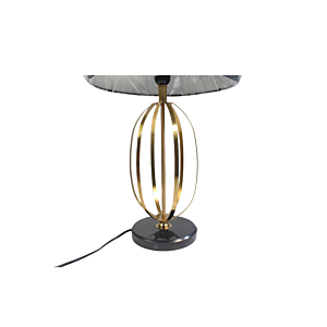 Lampe De Table En Métal 33x59cm - Noir / Doré