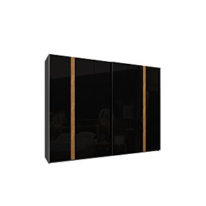 Armoire TULUZA BLACK - Chêne / Noir