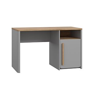 Bureau SURFINO 1 Niche +1 Porte - Gris / Chêne