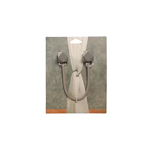 Embrasse Twist Géométrique - Argent Tringles et accessoires rideaux