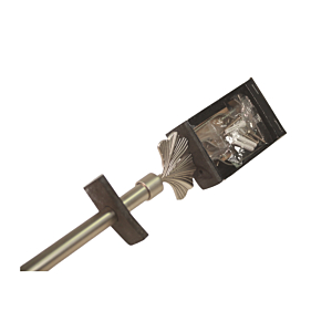 Tringle 120-210cm Embout NIKKO - Argent