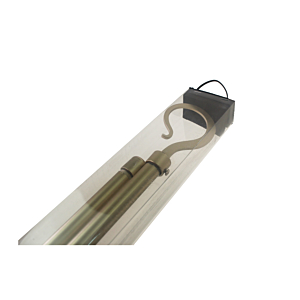 Tringle 120-210cm Double Barres Embout ATELIER - Or Mat