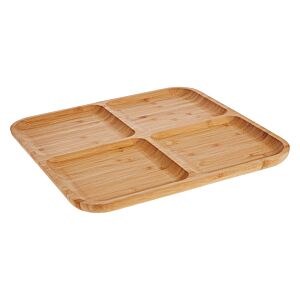 Plat Bambou 4 Compartiments - Marron Serviteurs