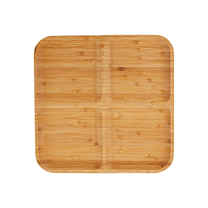 Plat Bambou 4 Compartiments - Marron