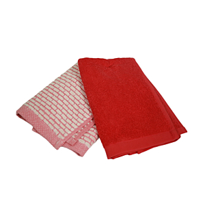 Packs De 2 Torchons 50X50cm - Rouge