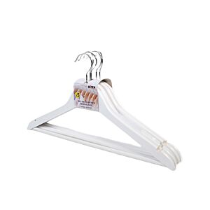 Set De 5 Cintres 44,5x1,2x23cm - Blanc Accessoires-rangements