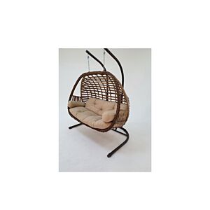 Chaise Pendante OYLAT 2 Places - Marron Fauteuil suspendus